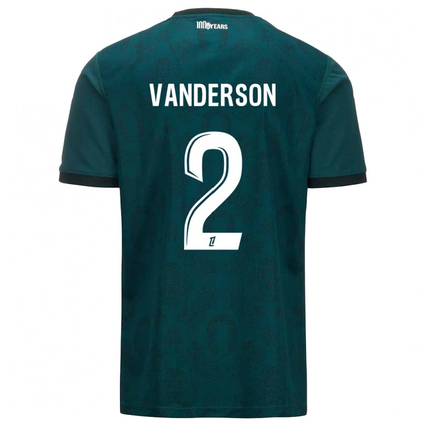 Danxen Kinder Vanderson #2 Dunkelgrün Auswärtstrikot Trikot 2024/25 T-Shirt