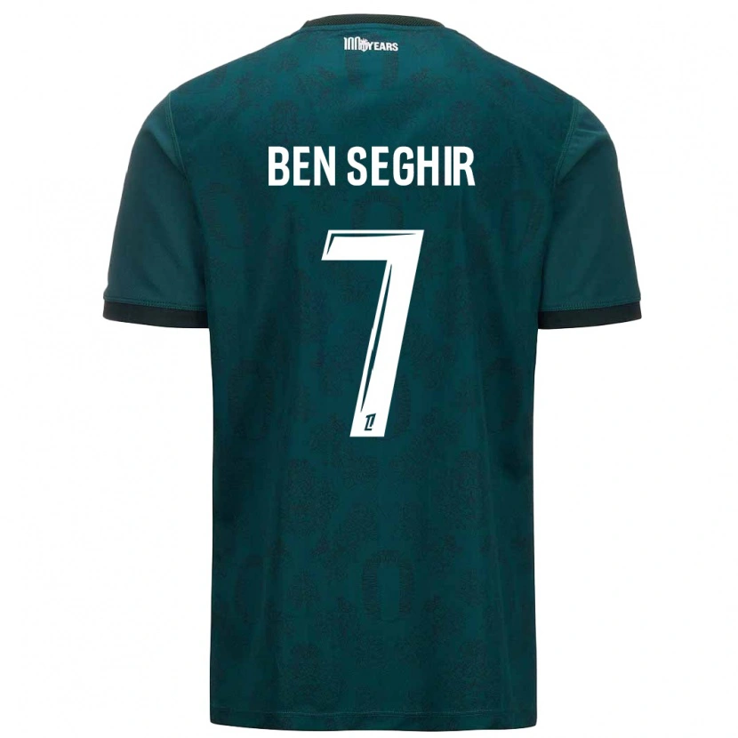 Danxen Kinder Eliesse Ben Seghir #7 Dunkelgrün Auswärtstrikot Trikot 2024/25 T-Shirt