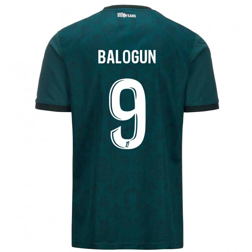Danxen Kinder Folarin Balogun #9 Dunkelgrün Auswärtstrikot Trikot 2024/25 T-Shirt
