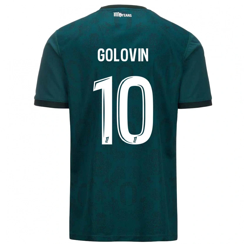 Danxen Kinder Aleksandr Golovin #10 Dunkelgrün Auswärtstrikot Trikot 2024/25 T-Shirt