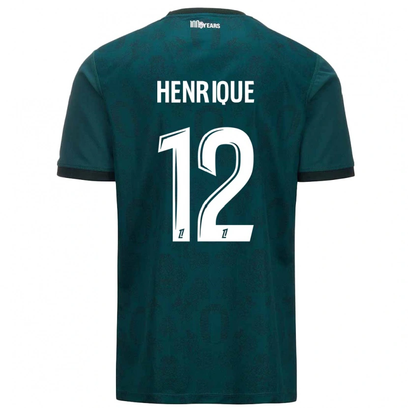 Danxen Kinder Caio Henrique #12 Dunkelgrün Auswärtstrikot Trikot 2024/25 T-Shirt