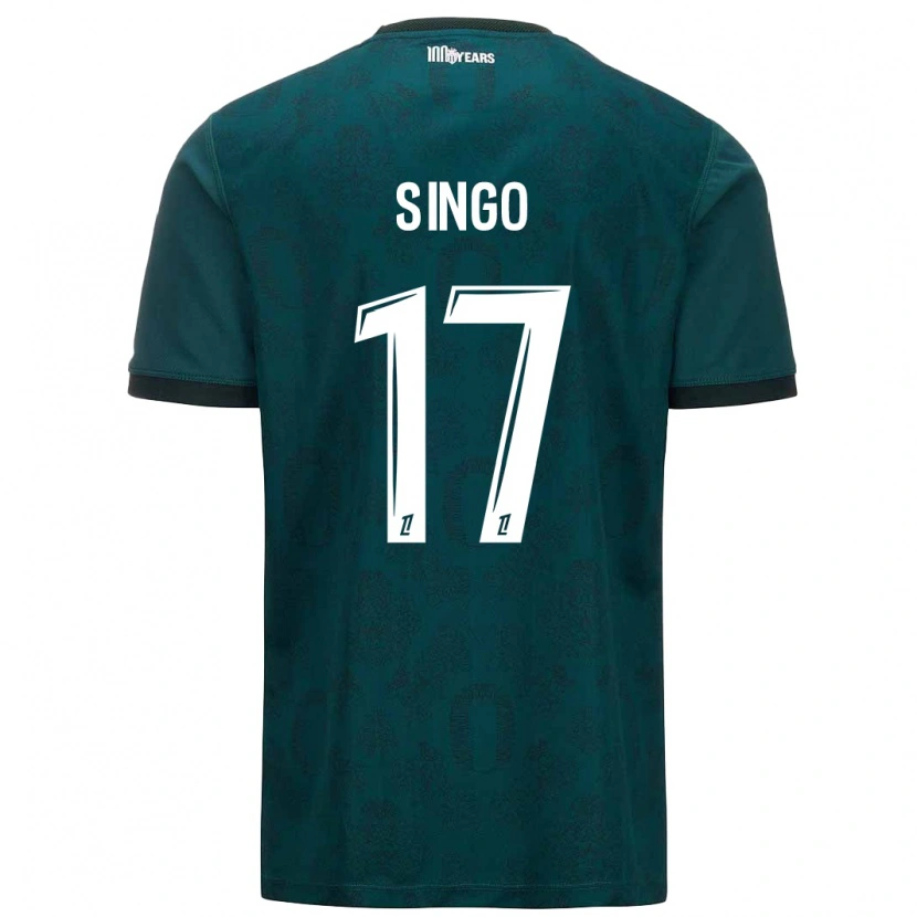 Danxen Kinder Wilfried Singo #17 Dunkelgrün Auswärtstrikot Trikot 2024/25 T-Shirt