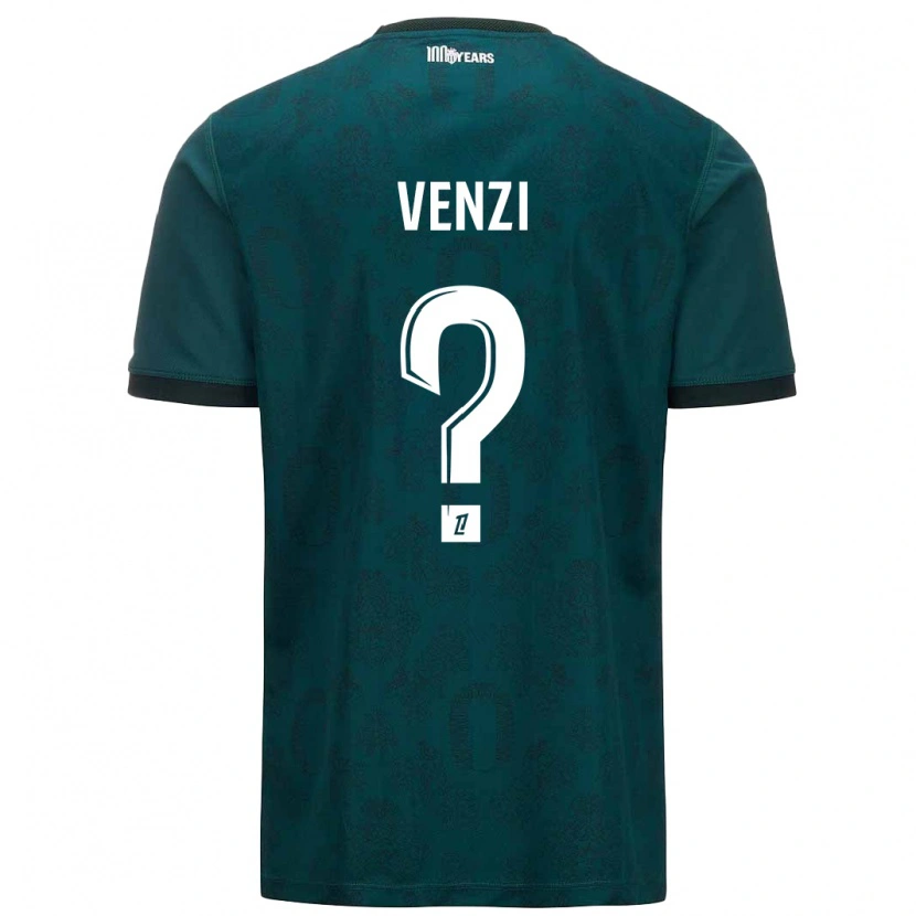 Danxen Kinder John Venzi #0 Dunkelgrün Auswärtstrikot Trikot 2024/25 T-Shirt