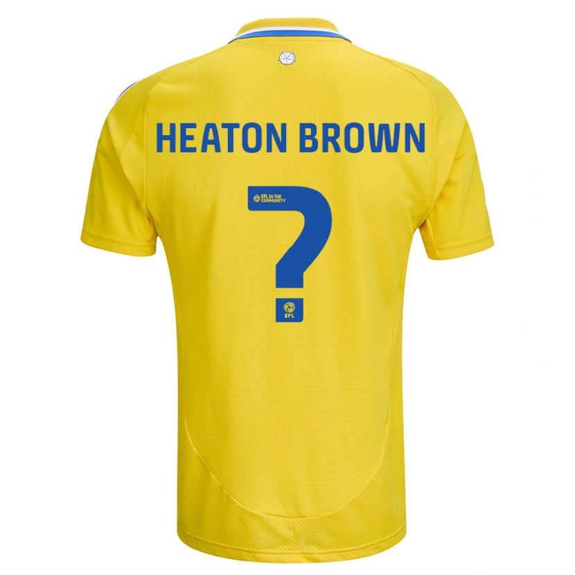 Danxen Kinder Heaton Brown #0 Gelb Blau Auswärtstrikot Trikot 2024/25 T-Shirt