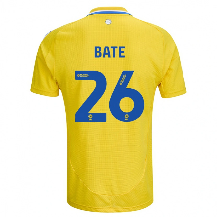 Danxen Kinder Lewis Bate #26 Gelb Blau Auswärtstrikot Trikot 2024/25 T-Shirt