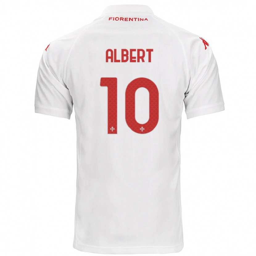 Danxen Kinder Albert Gudmundsson #10 Weiß Auswärtstrikot Trikot 2024/25 T-Shirt