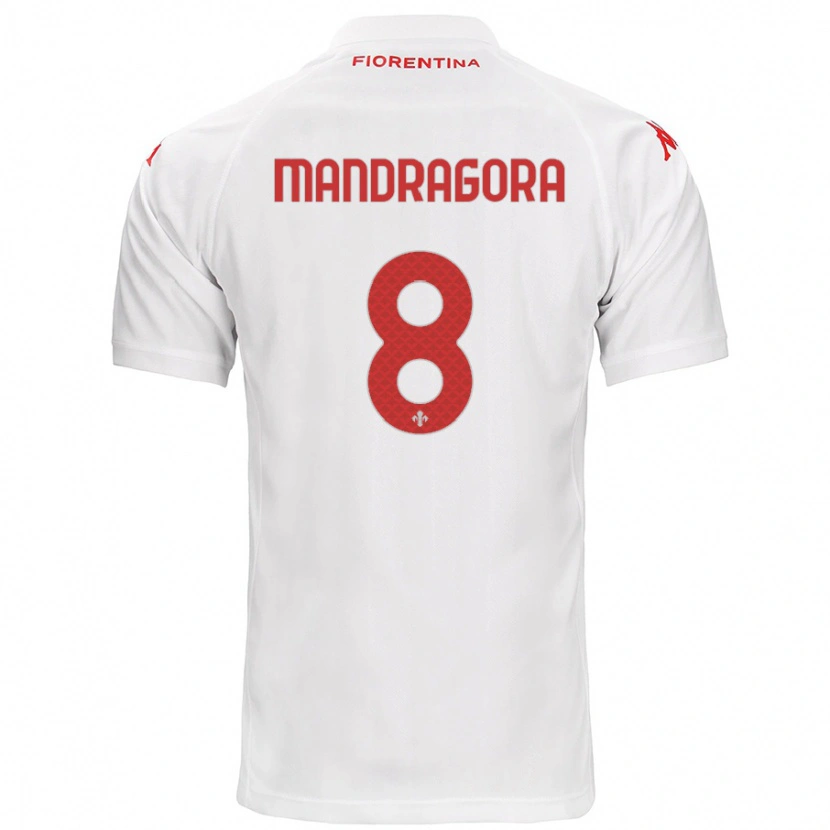 Danxen Kinder Rolando Mandragora #8 Weiß Auswärtstrikot Trikot 2024/25 T-Shirt
