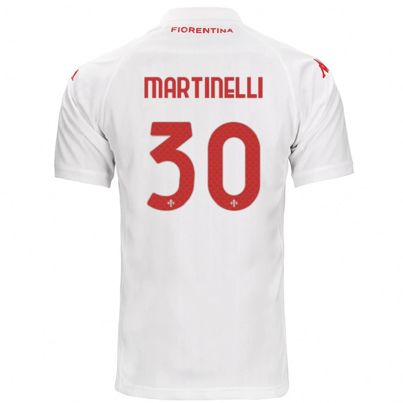Danxen Kinder Tommaso Martinelli #30 Weiß Auswärtstrikot Trikot 2024/25 T-Shirt