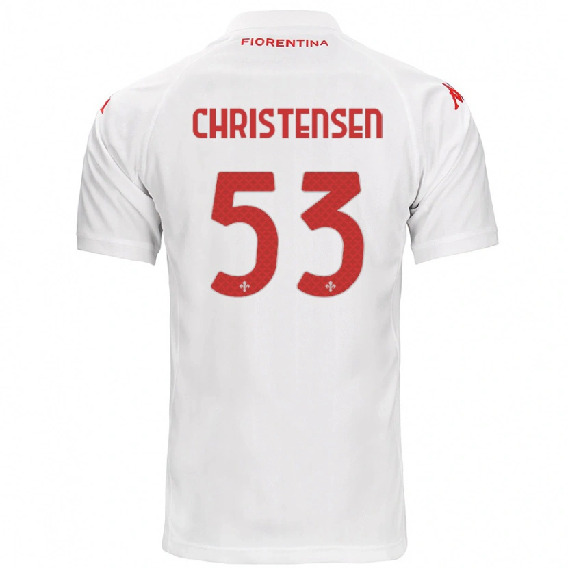Danxen Kinder Oliver Christensen #53 Weiß Auswärtstrikot Trikot 2024/25 T-Shirt