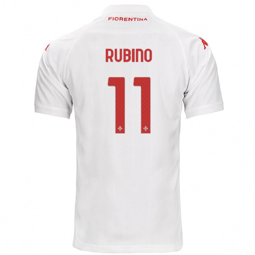 Danxen Kinder Tommaso Rubino #11 Weiß Auswärtstrikot Trikot 2024/25 T-Shirt