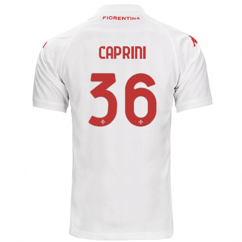 Danxen Kinder Maat Daniel Caprini #36 Weiß Auswärtstrikot Trikot 2024/25 T-Shirt