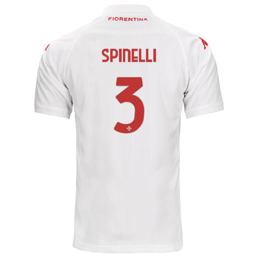 Danxen Kinder Giorgia Spinelli #3 Weiß Auswärtstrikot Trikot 2024/25 T-Shirt