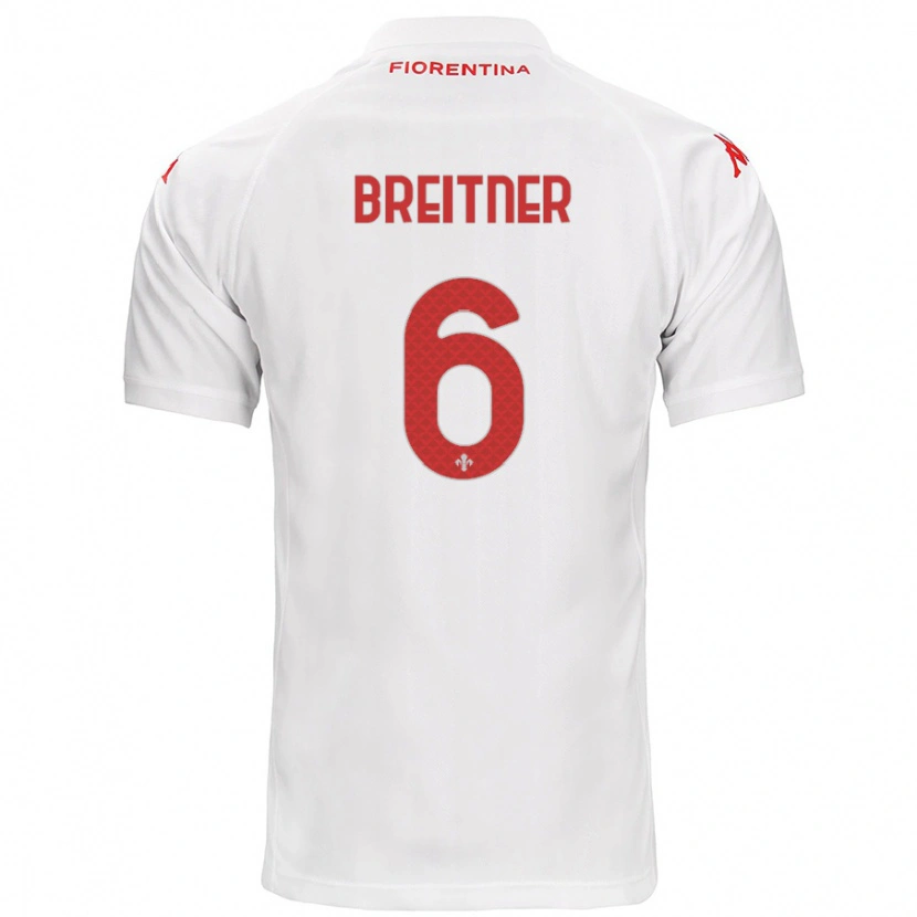 Danxen Kinder Stephanie Breitner #6 Weiß Auswärtstrikot Trikot 2024/25 T-Shirt