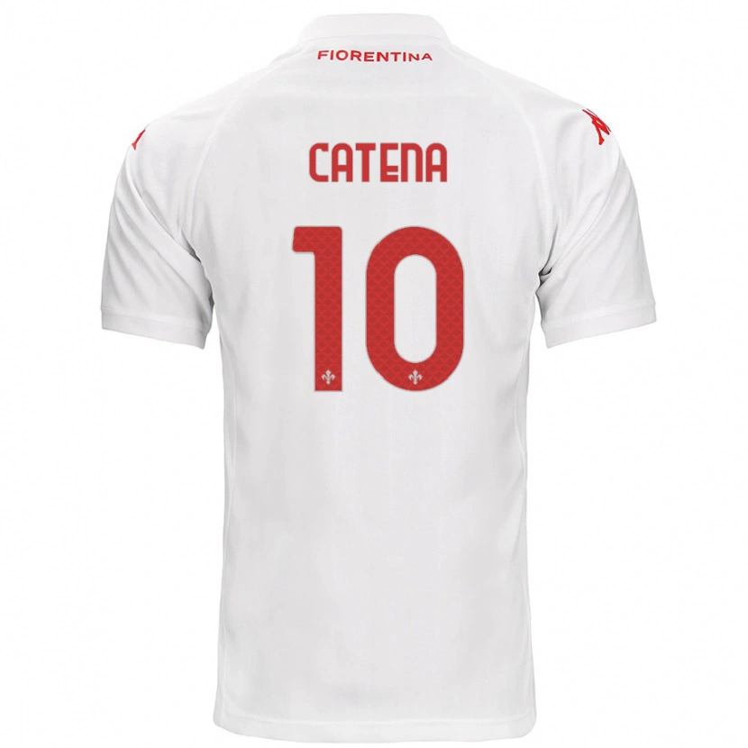 Danxen Kinder Michaela Catena #10 Weiß Auswärtstrikot Trikot 2024/25 T-Shirt