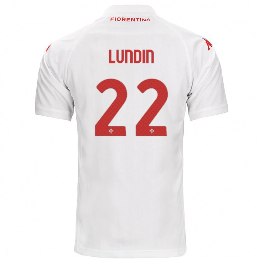 Danxen Kinder Karin Lundin #22 Weiß Auswärtstrikot Trikot 2024/25 T-Shirt