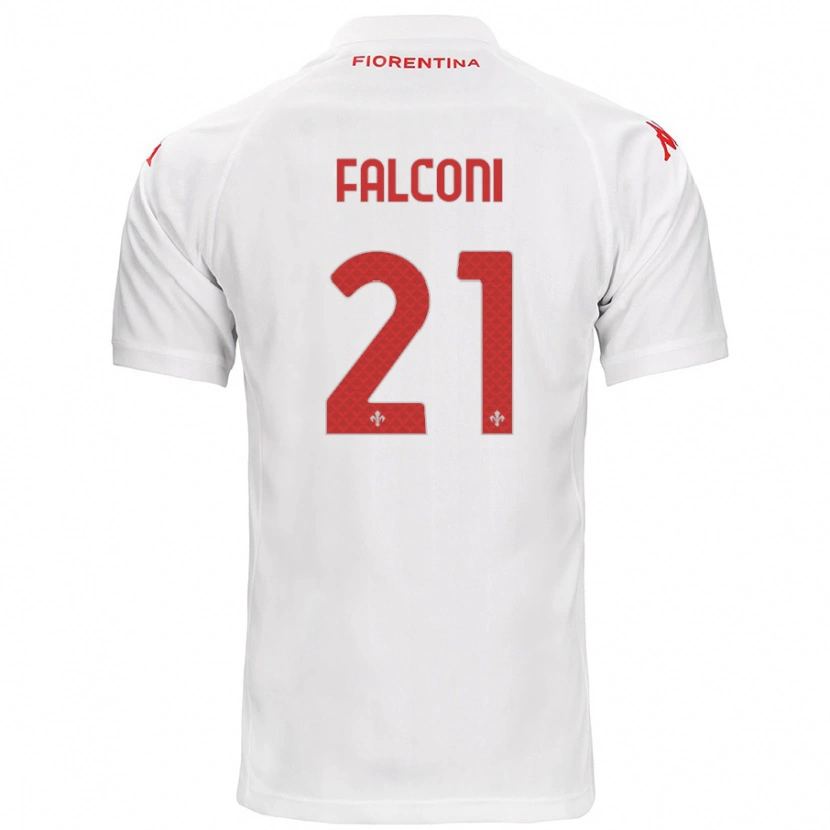 Danxen Kinder Niccolò Falconi #21 Weiß Auswärtstrikot Trikot 2024/25 T-Shirt