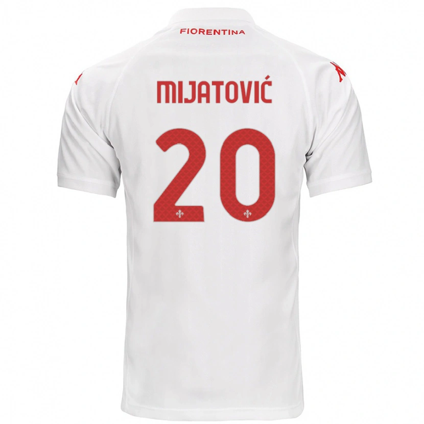 Danxen Kinder Milica Mijatović #20 Weiß Auswärtstrikot Trikot 2024/25 T-Shirt
