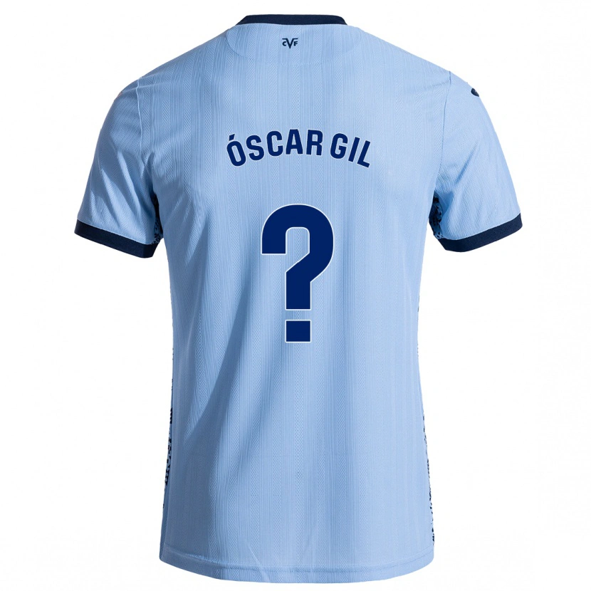 Danxen Kinder Óscar Gil #0 Himmelblau Auswärtstrikot Trikot 2024/25 T-Shirt