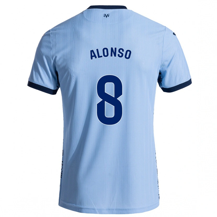 Danxen Kinder Rodri Alonso #8 Himmelblau Auswärtstrikot Trikot 2024/25 T-Shirt
