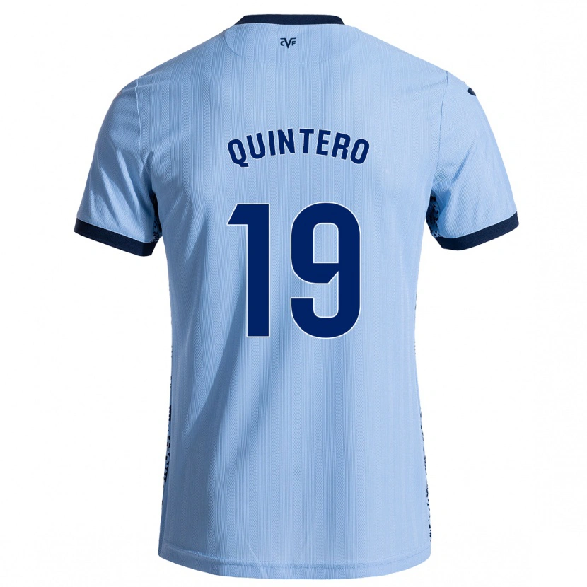 Danxen Kinder Luis Quintero #19 Himmelblau Auswärtstrikot Trikot 2024/25 T-Shirt