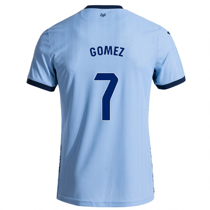 Danxen Kinder Lucía Gómez #7 Himmelblau Auswärtstrikot Trikot 2024/25 T-Shirt