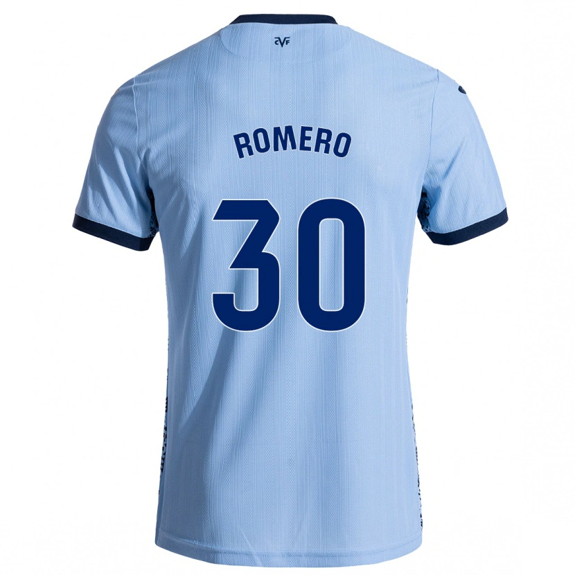 Danxen Kinder Lucía Romero #30 Himmelblau Auswärtstrikot Trikot 2024/25 T-Shirt