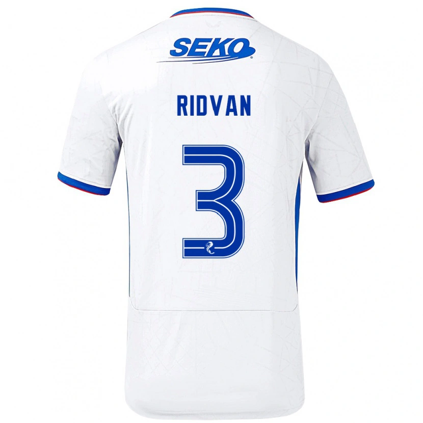 Danxen Kinder Rıdvan Yılmaz #3 Weiß Blau Auswärtstrikot Trikot 2024/25 T-Shirt