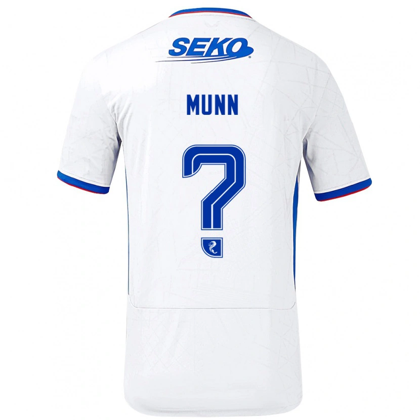 Danxen Kinder Mason Munn #0 Weiß Blau Auswärtstrikot Trikot 2024/25 T-Shirt