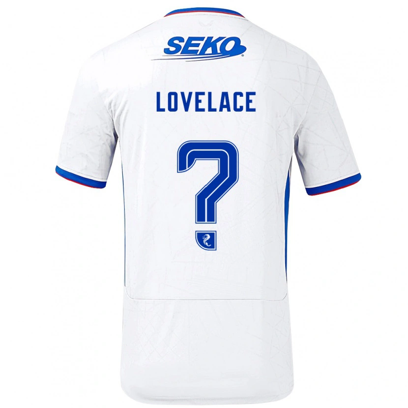 Danxen Kinder Zak Lovelace #0 Weiß Blau Auswärtstrikot Trikot 2024/25 T-Shirt