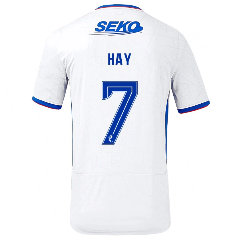 Danxen Kinder Brogan Hay #7 Weiß Blau Auswärtstrikot Trikot 2024/25 T-Shirt