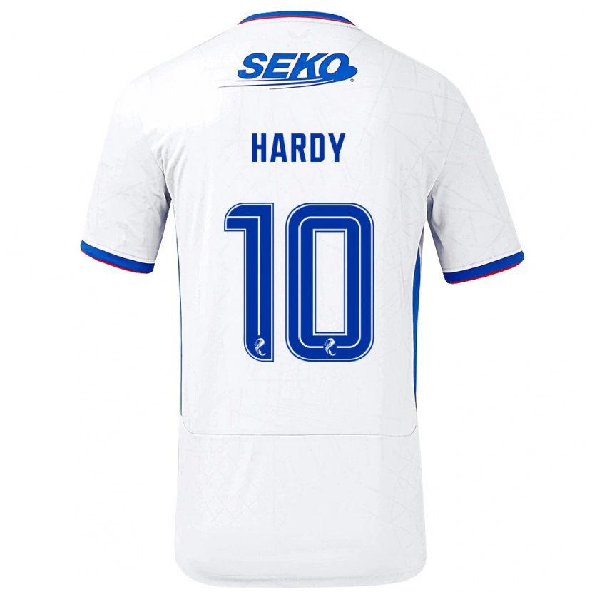 Danxen Kinder Rio Hardy #10 Weiß Blau Auswärtstrikot Trikot 2024/25 T-Shirt