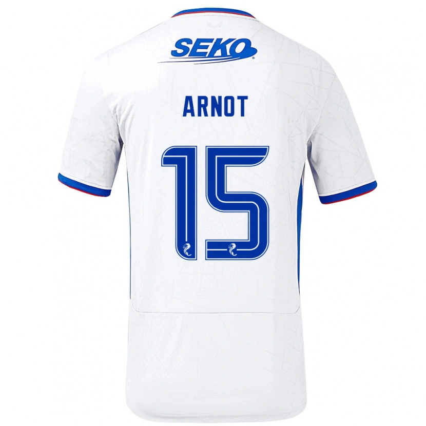 Danxen Kinder Lizzie Arnot #15 Weiß Blau Auswärtstrikot Trikot 2024/25 T-Shirt