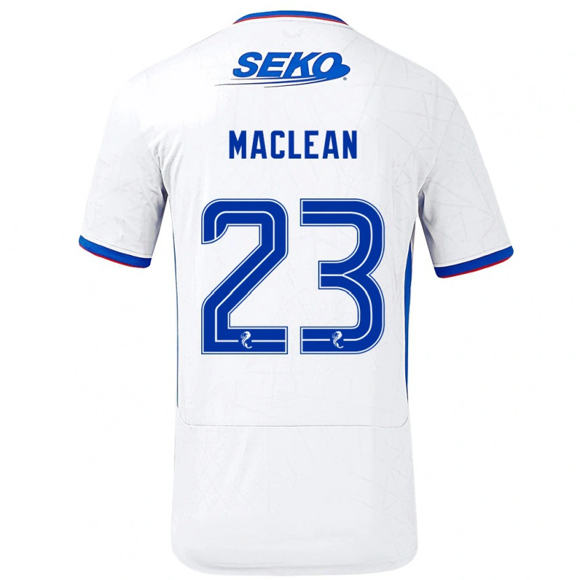 Danxen Kinder Kirsty Maclean #23 Weiß Blau Auswärtstrikot Trikot 2024/25 T-Shirt