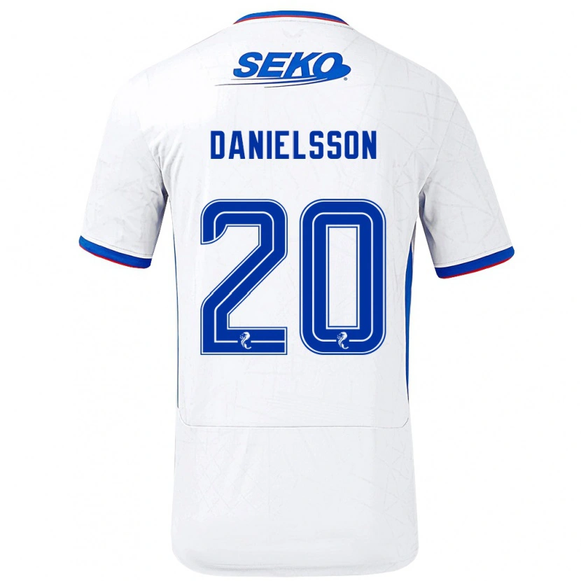 Danxen Kinder Jenny Julia Danielsson #20 Weiß Blau Auswärtstrikot Trikot 2024/25 T-Shirt