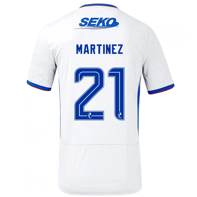 Danxen Kinder Lisa Martinez #21 Weiß Blau Auswärtstrikot Trikot 2024/25 T-Shirt