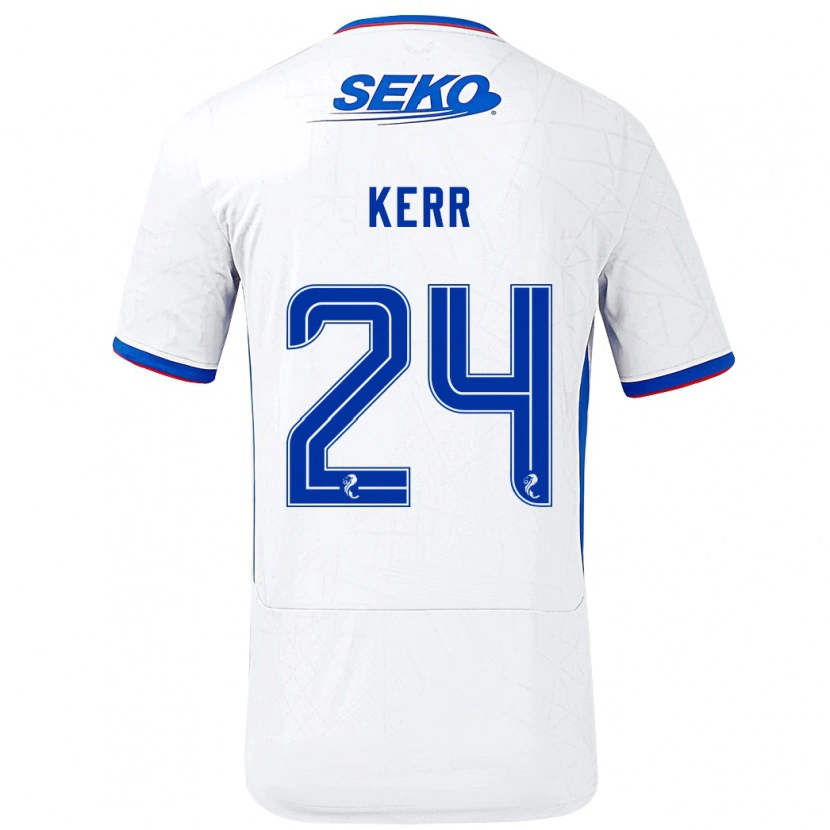 Danxen Kinder Samantha Mary Kerr #24 Weiß Blau Auswärtstrikot Trikot 2024/25 T-Shirt