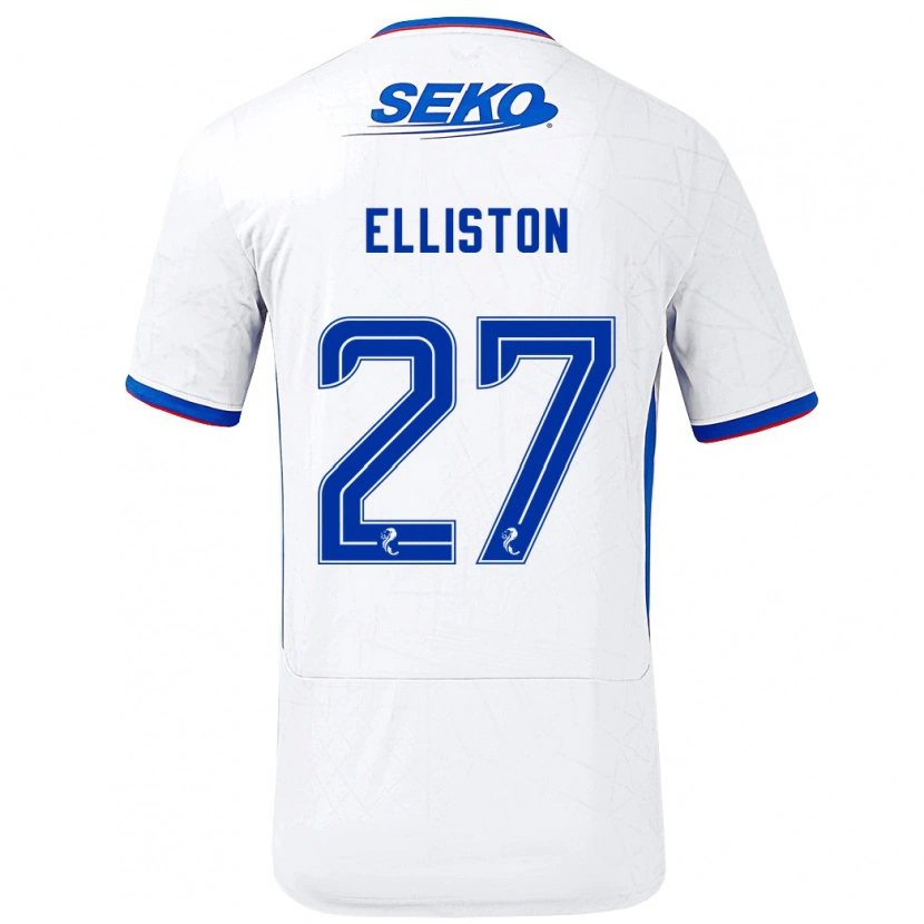 Danxen Kinder Maddie Elliston #27 Weiß Blau Auswärtstrikot Trikot 2024/25 T-Shirt