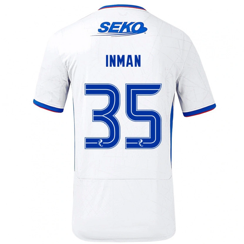 Danxen Kinder Lucy Inman #35 Weiß Blau Auswärtstrikot Trikot 2024/25 T-Shirt