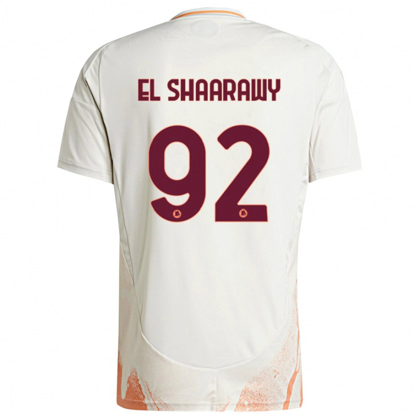 Danxen Kinder Stephan El Shaarawy #92 Cremeweiß Orange Auswärtstrikot Trikot 2024/25 T-Shirt