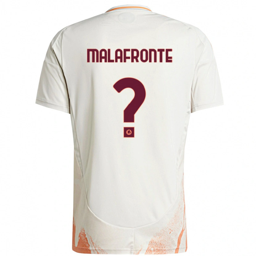 Danxen Kinder Matteo Malafronte #0 Cremeweiß Orange Auswärtstrikot Trikot 2024/25 T-Shirt