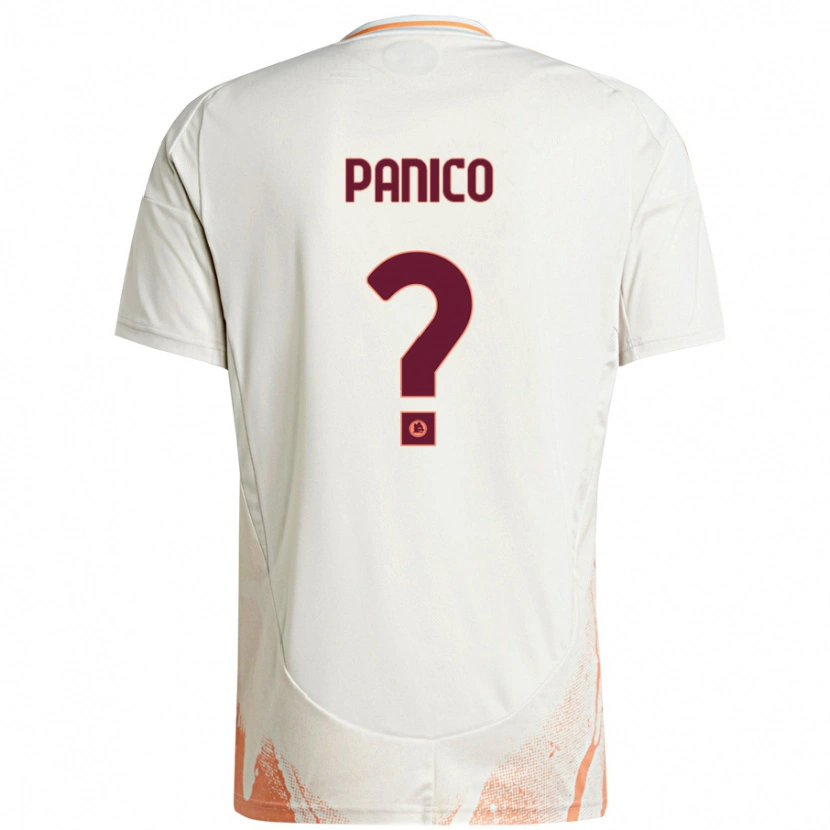 Danxen Kinder Francesco Panico #0 Cremeweiß Orange Auswärtstrikot Trikot 2024/25 T-Shirt