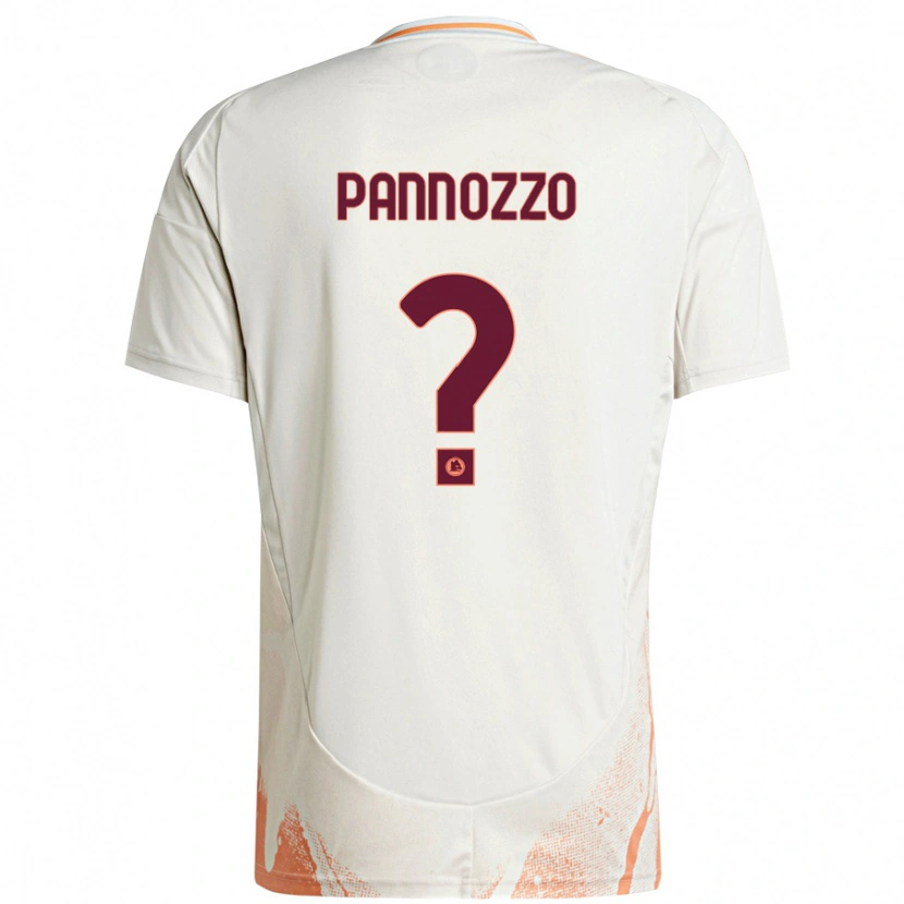 Danxen Kinder Nicolò Pannozzo #0 Cremeweiß Orange Auswärtstrikot Trikot 2024/25 T-Shirt