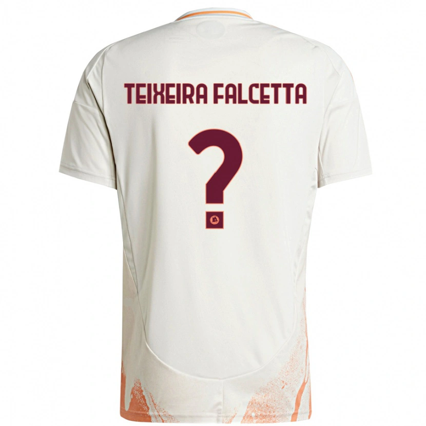 Danxen Kinder Pietro Teixeira Falcetta #0 Cremeweiß Orange Auswärtstrikot Trikot 2024/25 T-Shirt