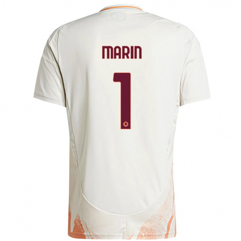 Danxen Kinder Renato Marin #1 Cremeweiß Orange Auswärtstrikot Trikot 2024/25 T-Shirt