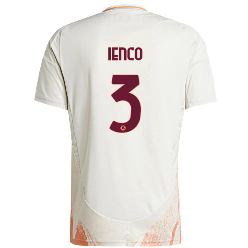 Danxen Kinder Simone Ienco #3 Cremeweiß Orange Auswärtstrikot Trikot 2024/25 T-Shirt