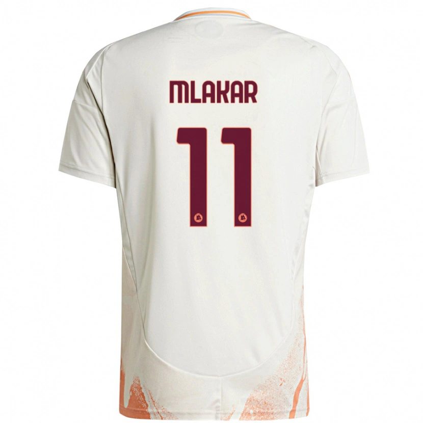 Danxen Kinder Luka Mlakar #11 Cremeweiß Orange Auswärtstrikot Trikot 2024/25 T-Shirt