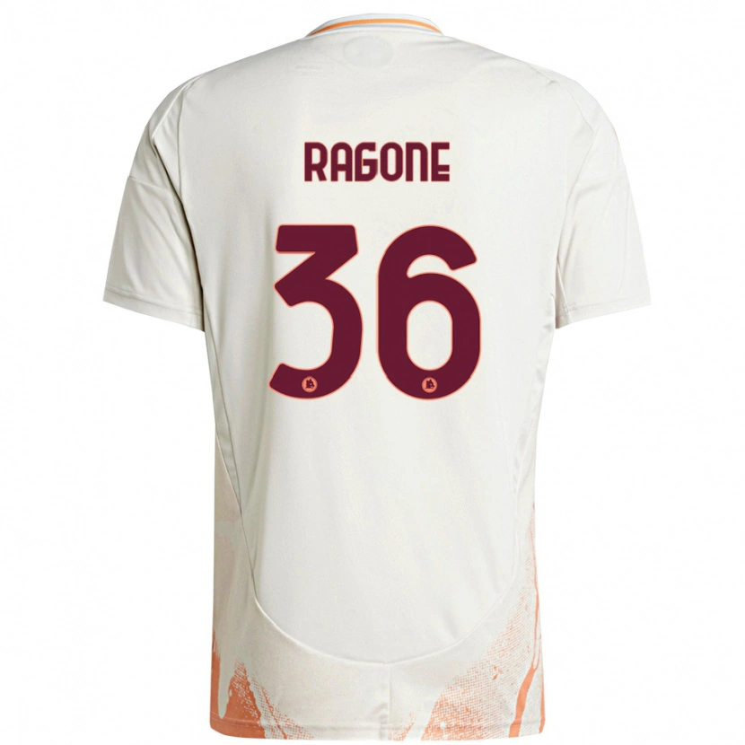 Danxen Kinder Diego Ragone #36 Cremeweiß Orange Auswärtstrikot Trikot 2024/25 T-Shirt