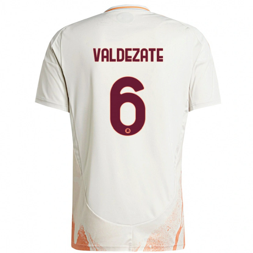 Danxen Kinder Oihane Valdezate #6 Cremeweiß Orange Auswärtstrikot Trikot 2024/25 T-Shirt