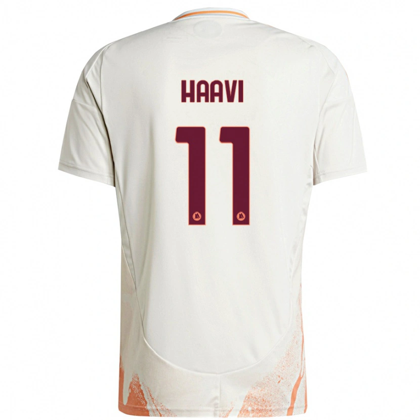 Danxen Kinder Emilie Haavi #11 Cremeweiß Orange Auswärtstrikot Trikot 2024/25 T-Shirt