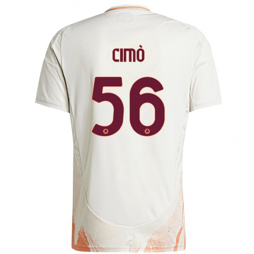 Danxen Kinder Giada Cimò #56 Cremeweiß Orange Auswärtstrikot Trikot 2024/25 T-Shirt